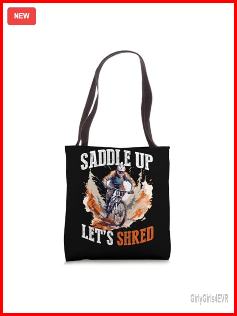 Mountain Bike MTB Quote Tote Bag Polyester Cycling Gym Bag